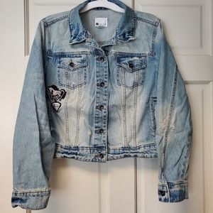 XL Stylus distressed denim jacket